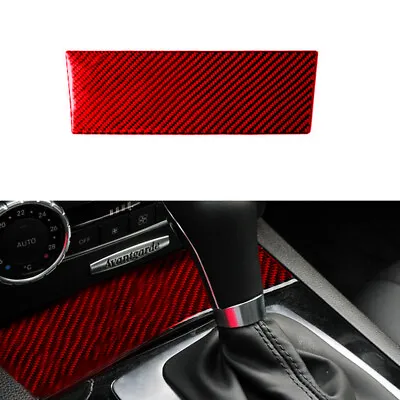 Red Carbon Fiber Ashtray Cover Trim For Mercedes-Benz C Class W204 2007-2013 • $13.64