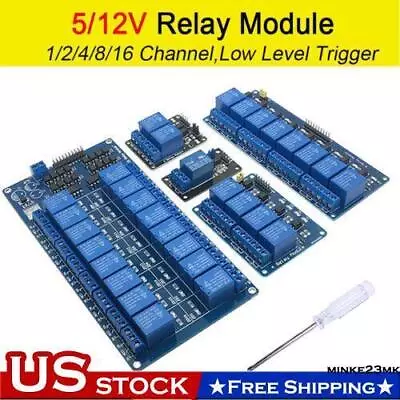 5V/12V 4-8-16 Channel Relay Module Arduino Raspberry PI ARM AVR DSP PIC PLC W// • $72.29