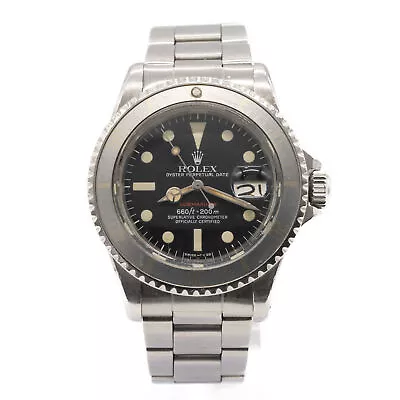 Vintage Rolex Red Submariner 1680 MARK VI Stainless Steel Men's Watch 1974 • $19200