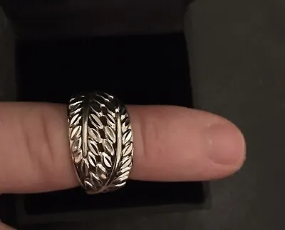 QVC Leaf Design Ring Sterling Silver 925 Size K - L • £20