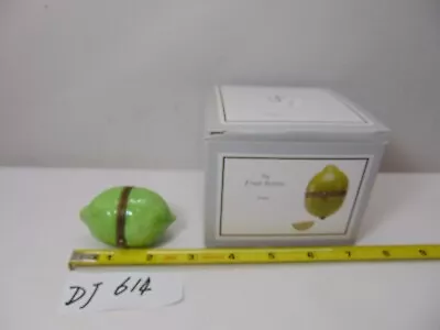 Lime With Slice Trinket Porcelain Hinged Box By Midwest Of Cannon Falls In Box • $37.99