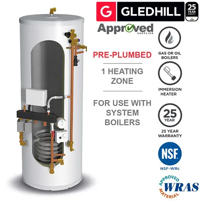Gledhill Stainless Lite Pre-Plumbed IND210 Unvented Cylinder System Ready • £1188