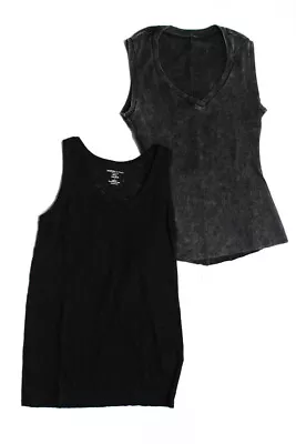 Majestic Filatures R&R Surplus Womens Tank Tops Black Gray Size 2 Lot 2 • $2.99