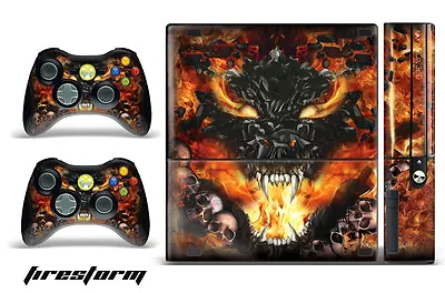 $8.95 • Buy Skin Decal Wrap For Xbox 360 E Gaming Console & Controller Sticker Design FIRE
