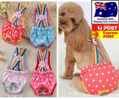 $11.95 • Buy Female Pet Dog Cat Puppy Pants Menstrual Sanitary Nappy Diaper Wrap Underwear