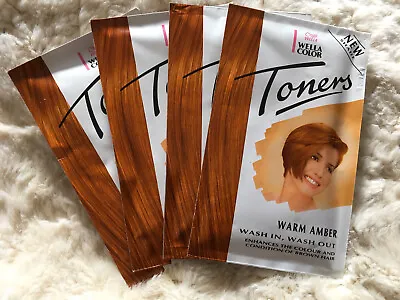 Wella Color Warm Amber Wash In Wash Out Tinted Shampoo Sachets 4 X 14ml • £8.99