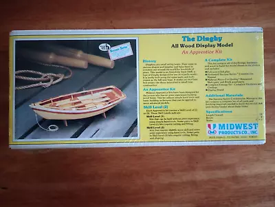 Factory Sealed Vintage Midwest Products Wooden Model Boat Kit #950 The Dinghy • $31.99