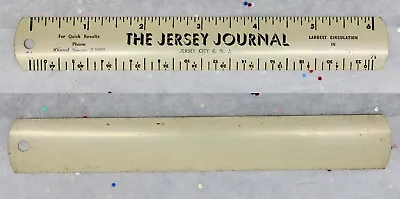 THE JERSEY JOURNAL • Vintage Advertising Ruler • Jersey City N.J. • Spring Steel • $10