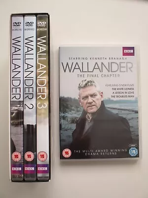 WALLANDER COMPLETE SERIES 1 2 3 & 4 (The Final Chapter) DVDS Kenneth Branagh • £17.50