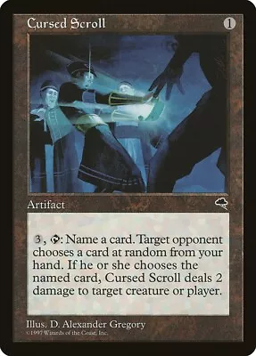 Cursed Scroll SP/PL Tempest MTG Magic The Gathering Artifact English Card • $10.19