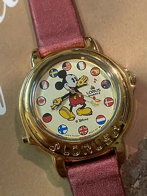 Orus Disney Mickey Mouse Musical Small World Watch- EXCELLENT CONDITION • $12