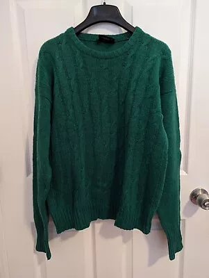 Preswick & Moore Shetland Sweater -  Small - Scotland Cable Knit Green • $30