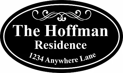 Personalized House Address Sign Plaque Family Name Aluminum. • $11.99