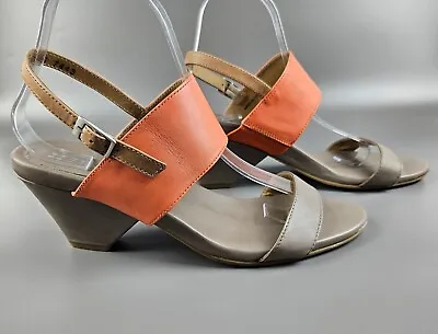 Ziera Shoes 40 W Brown & Orange Leather Sandals • $29.90