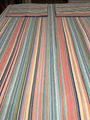 Martha Stewart Tropical Colorful Stripes Quilt & 2 Shams 100x85 King #123 • $22.95