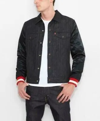 Levi's Men's NFL Team 49ERS Button Up Denim Jean Bomber Jacket 181930001 • $79.99