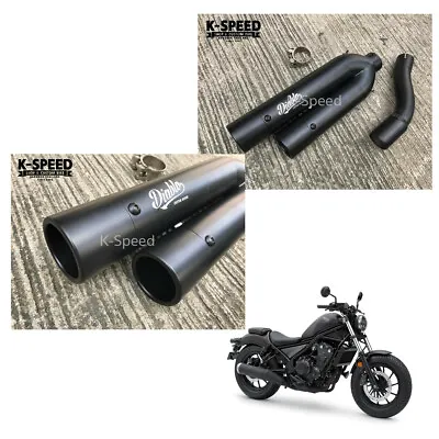 Diablo Motorcycle Exhaust Twin Shots Slip On For Honda Rebel 500 2017 - 2021 • $332.31