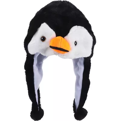 Adult Penguin Ear Flap Hat Funny Winter Party Crazy Cartoon Beanie Cap • $11.07