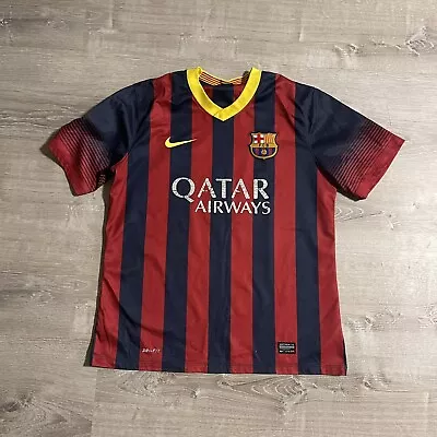 NIKE Lionel Messi FC Barcelona Jersey Mens Medium Home LFP Maroon • $29.99