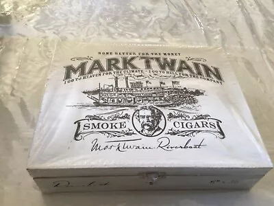 Mark Twain Riverboat  Wood Cigar Box • $10.99