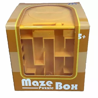 3D Money MAZE PUZZLE BOX Bank Savings Coin Fun Brain Game Cash Gift Wrap NEW • $10.99