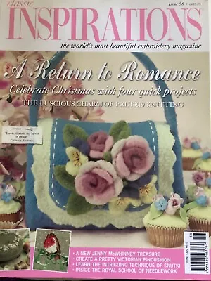 Classic Inspirations Magazine Issue 56 - Embroidery - Free Post • £7.95