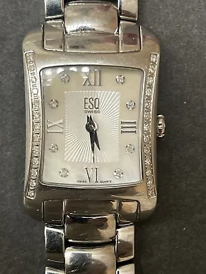 ESQ By Movado Ladies Diamond Bezel Wristwatch E5462 New Battery • $149.99