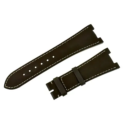 £195 • Buy Patek Philippe Nautilus Brown Leather Watch Strap 12mm
