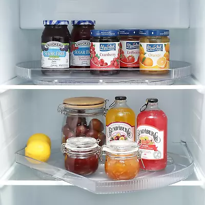 Lazy Susan Turntable Organizer Storage For Refrigerator 360° Rotating Rectangle • $36.99