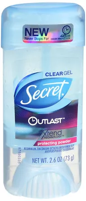 £13.87 • Buy Secret Outlast Protecting Powder Scent Women's Clear Gel Deodorant 2.6 Oz