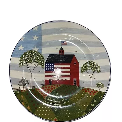 Warren Kimble Sakura AMERICA THE BEAUTIFUL 8” Plate Red School House Folk Art • $16.95