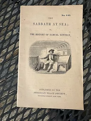 Circa 1840  The Sabbath At Sea  Chapbook New York Chap Book Antebellum Americana • $3.99