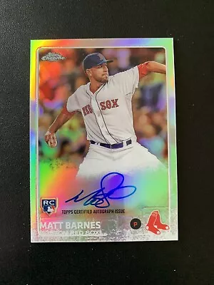 2015 Topps Chrome Rookie Auto Refractor /499 Matt Barnes #AR-MB Rookie Auto RC • $8.99