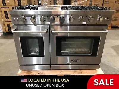 48 In. Gas Range 6 Burners Stainless Steel (OPEN BOX COSMETIC IMPERFECTIONS) • $1835.99