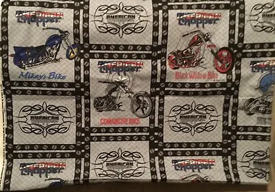 American Chopper Motorcycle Cotton Fabric 2004 Spring Ind BTY 6yds X 45” • $6