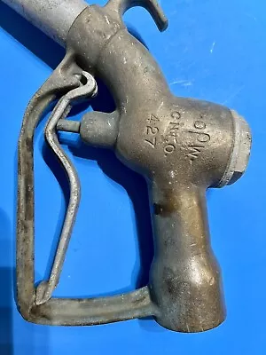 Vintage Brass OPW 427 Gas Pump Handle Nozzle Gas Service Station Antique • $60