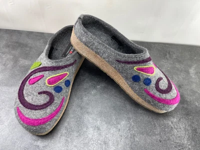 £86.35 • Buy Haflinger Harmony Women Shoes Pink Gray 9M Slip On Comfort Moccasin Slippers