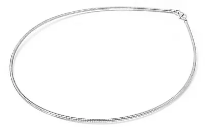 Sterling Silver OMEGA Necklace Round Chain 925 Italy • $14.99