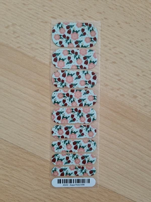 $5 • Buy Jamberry Nail Wraps Half Sheet - Aqua Flora