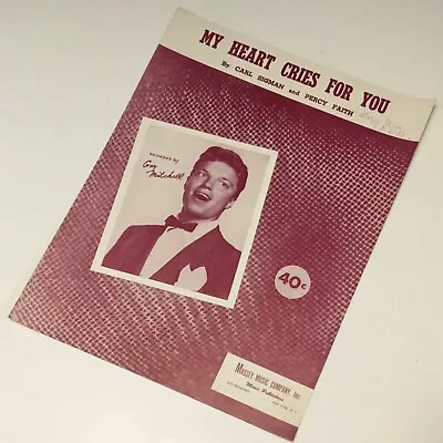 My Heart Cries For You Guy Mitchell Sigman Faith 1950 Massey Piano Ukulele Voice • $24.99