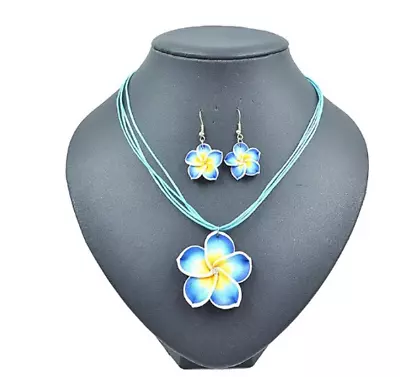 Blue  Frangipani Earring Set • $10