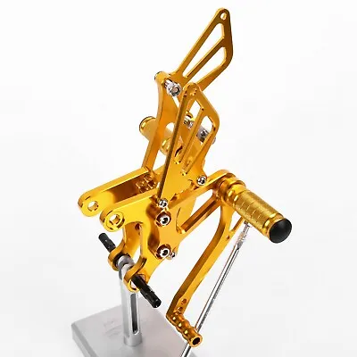 For Kawasaki ZX6R ZX636 2005-2008 Rearset Footpegs Foot Rear Set Pedals Gold 06 • $110.50