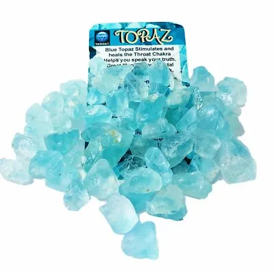 $24.99 • Buy Beautiful Blue Topaz All Natural Gem Grade Rough 10g 3-5 Crystals