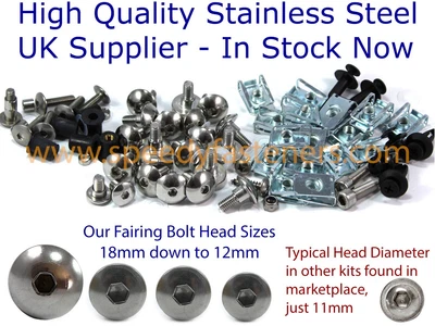 £49.99 • Buy Honda CBR 1100 XX Blackbird 1100XX Full Stainless Fairing Bolts & Screen Kit New