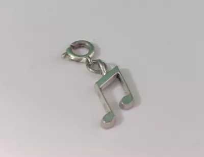 Silver Tone MUSIC EIGHTH NOTE Bracelet Metal Charm • $14