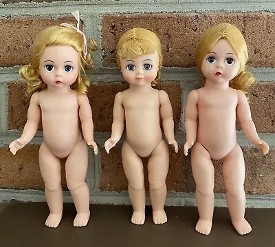 Madame Alexander 8  Nude Dolls To Dress Reddish Blonde Hair Blue Eyes Lot Of 3 • $17.95