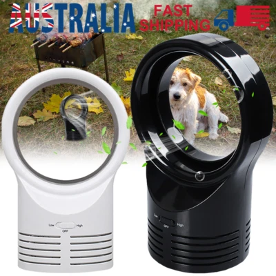 $16.95 • Buy Bladeless Cooling Fan Desk Desktop Table Air Flow Cooler Computer 2 Speed AU