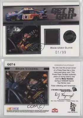 2008 Press Pass VIP Get A Grip Gloves Teams /99 Brian Vickers #GGT6 • $3.69