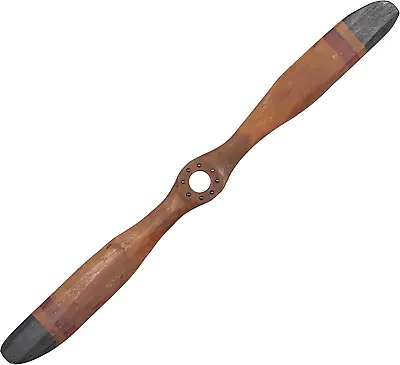 Wooden Airplane Propeller Vintage Aviation Home Wall Decor Traditional Brown New • $39