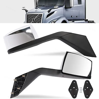 Truck Hood Mirrors Mounting Plate Tow Mirrors For 2006-2016 Volvo VNL VN Chrome • $84.75